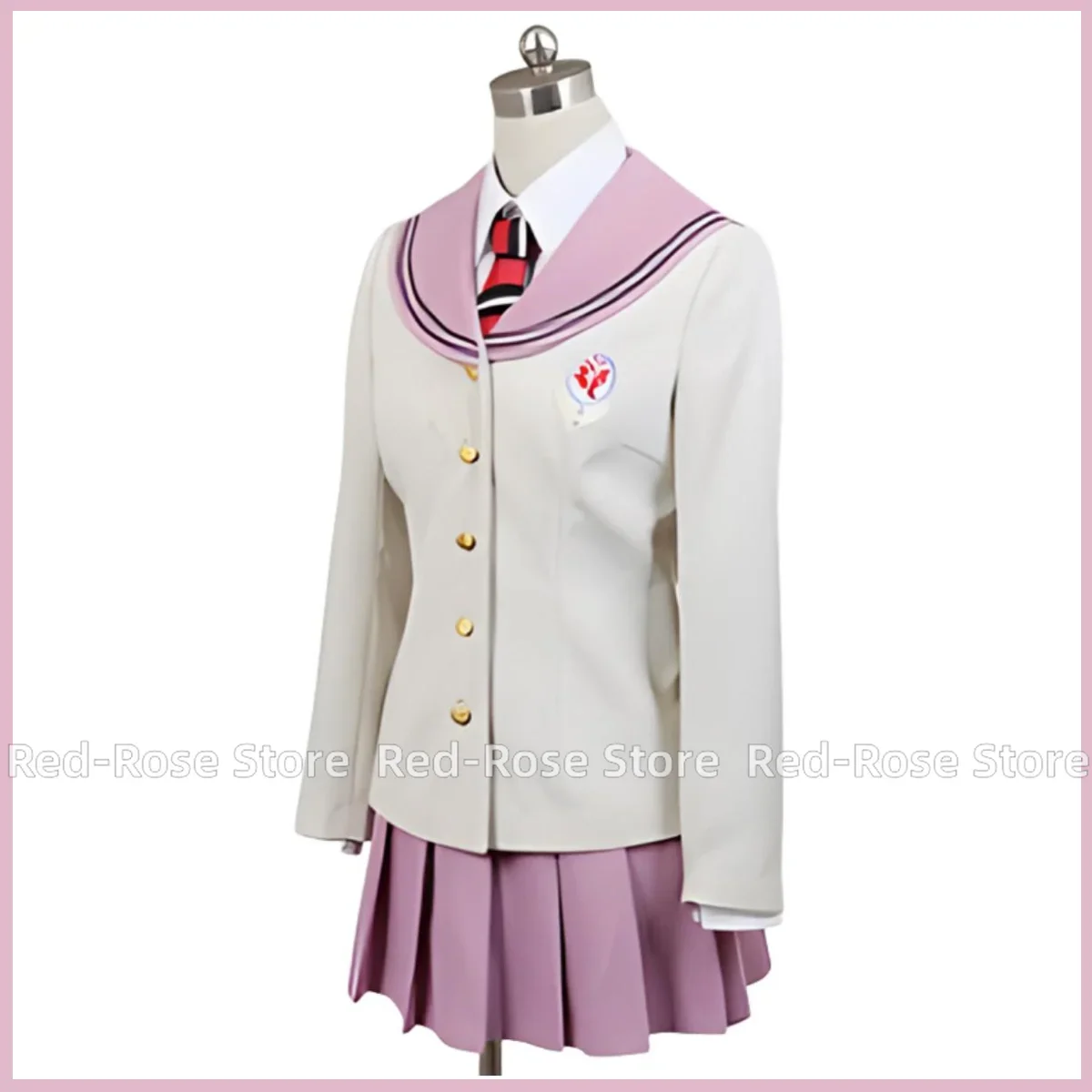 Anime Ao No Exorcist Kamiki Izumo Cosplay Costume Wig Japanese Pink JK Uniform Skirt Woman Kawaii Lovely Campus Sailor Suit