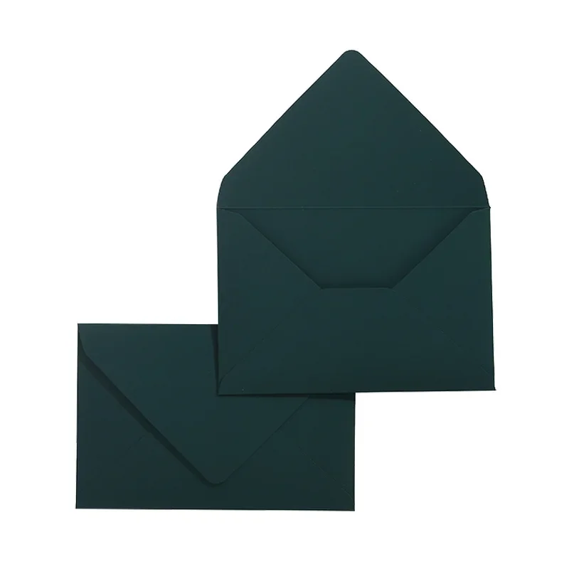 30pcs/lot Green Envelope High-grade 250g Paper Small Business Supplies Stationery Envelopes for Wedding Invitations Postcards