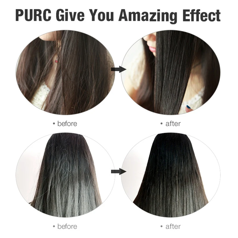 PURC Morocco Argan Oil Smoothing Straightening Softness Shine Repair Damaged Frizz Hair Care Products 2 PCS 200ml