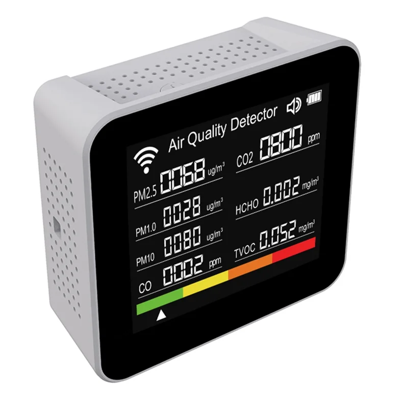 كاشف جودة الهواء تويا واي فاي 20 في 1 CO/CO2/TVOC/HCHO/PM2.5/PM1.0/PM10/درجة الحرارة/الرطوبة-A31R