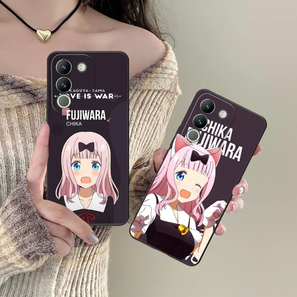 Kaguya Sama Chika Mobile Cell Phone Case for VIVO Y95 Y93 Y31 Y20 V19 V17 V15 Pro X60 NEX Black Soft Phone Cover Shell