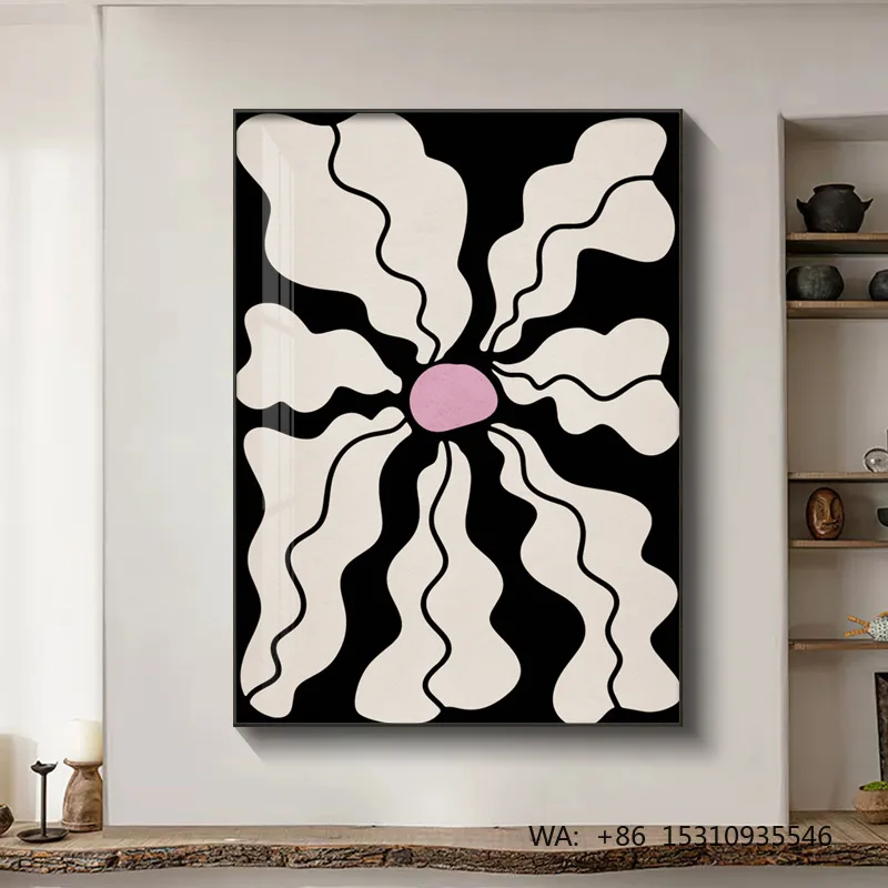 New Light Luxury Aluminum Alloy Electric High-End Contemporary Metal Decorative Wall Hanging Painting for Entrance Hall Sofa