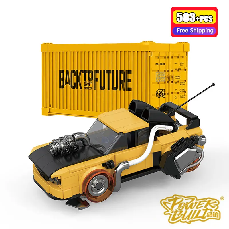 

Набор строительных блоков PB8826 «Городской спортивный автомобиль», 583 детали, желтая модель гоночного автомобиля, развивающие конструкторы, игрушки для мальчиков, подарки