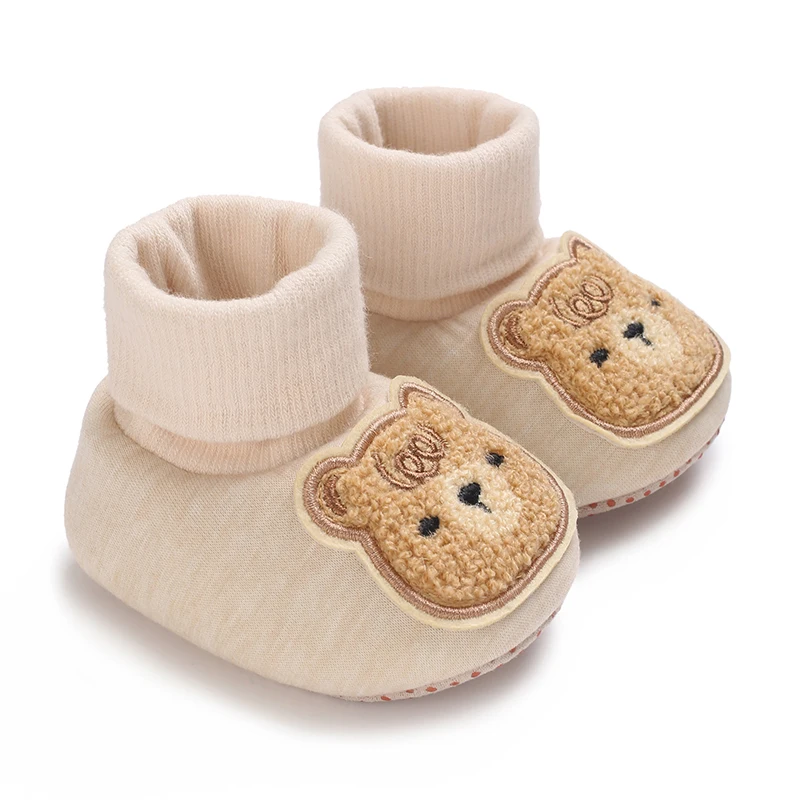 Baby Socks Winter Baby Boy Girl Booties Fluff Soft Toddler Shoes First Walkers Anti-slip Warm Newborn Infant Crib Shoes Moccasin