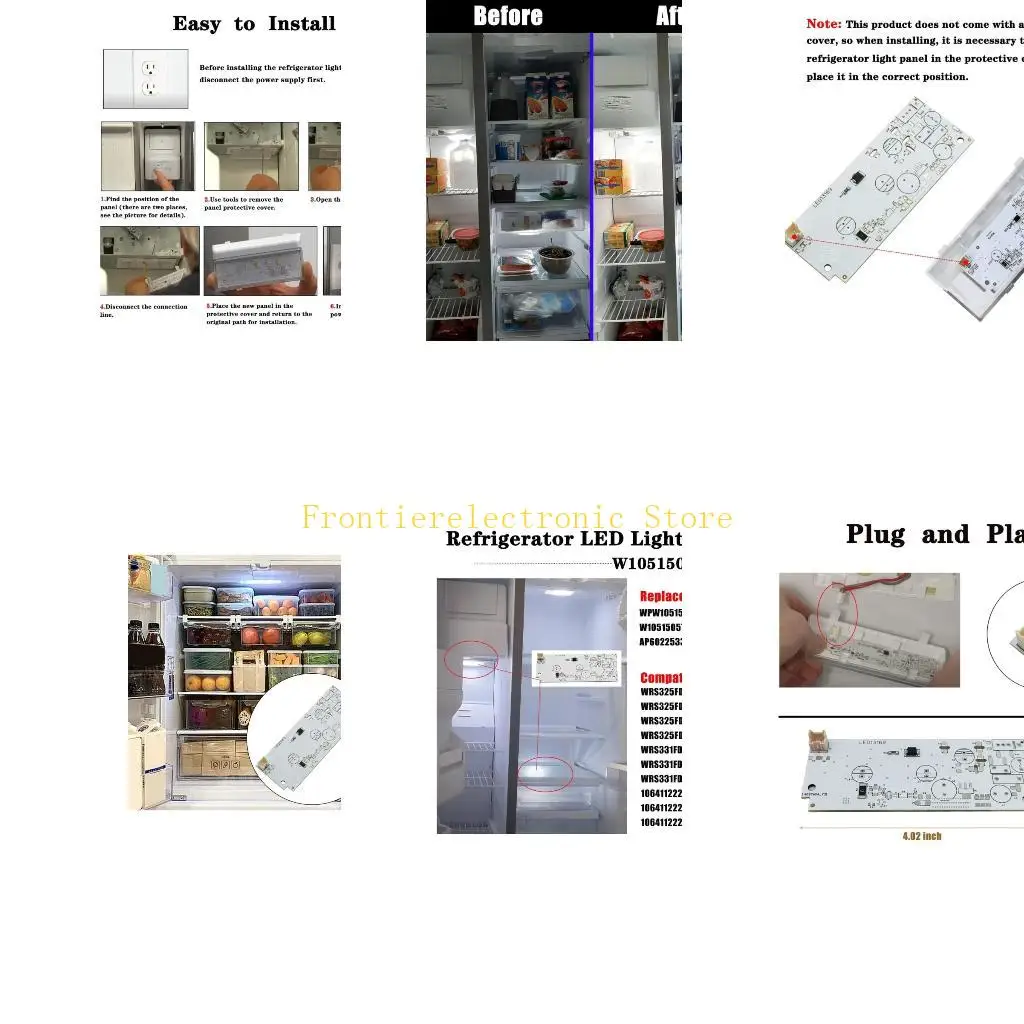 

G8DB Светодиодная плата для холодильника W10515057 3021141 Светодиодная лампа для холодильника