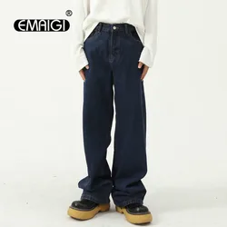 Jeans da uomo dritti casual denim oversize gamba larga jeans denim pantaloni uomo streetwear hip hop moda vintage Jean pant