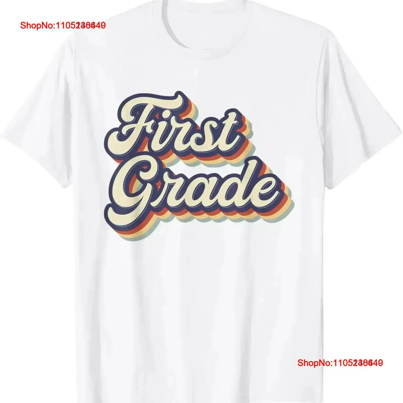 First Grade Teacher Retro Vintage 1st Team T Shirt Washed Versatile homme Breathable streetwear Stylish Stretched vintage