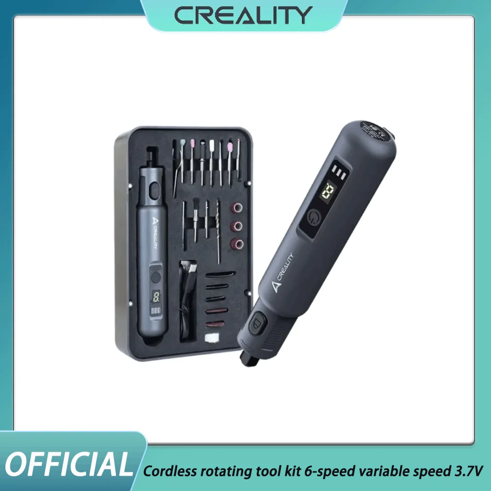 

Cordless rotating tool kit 6-speed variable speed 3.7V 1500mAh handheld rotating tool 3D printer accessories grinder