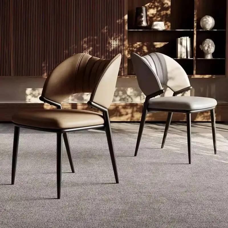 

Relaxing Economic Rattan Single Unique Computer Dining Chairs Backrest Originality Simple Salons Modern Design Home Furniture