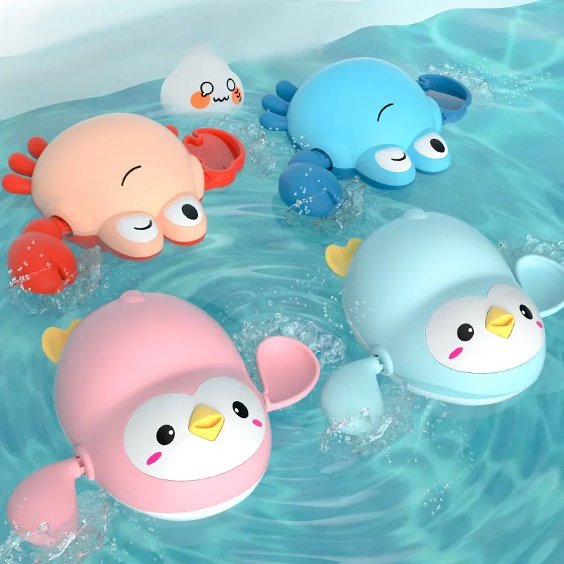 Summer Bath Toys Kids Swimming Clockwork Dolls Play Water Baby Bathing Cute Funny Children Bathroom Shower Bathtub Animals Toy