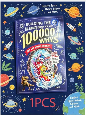100000 Whys: Building the Ultimate Brain for Kids English Version Fun Science Cartoon Book Children's Early Education STEM Learn