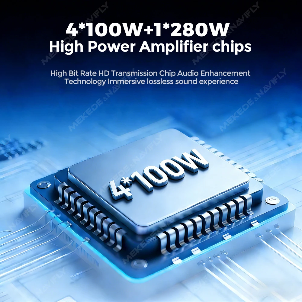 DSP Audio Processor 4*100W 4-channel output Amplify Automotive Sound Modules Electronics Stereo digital Amplifer for 12V Cars