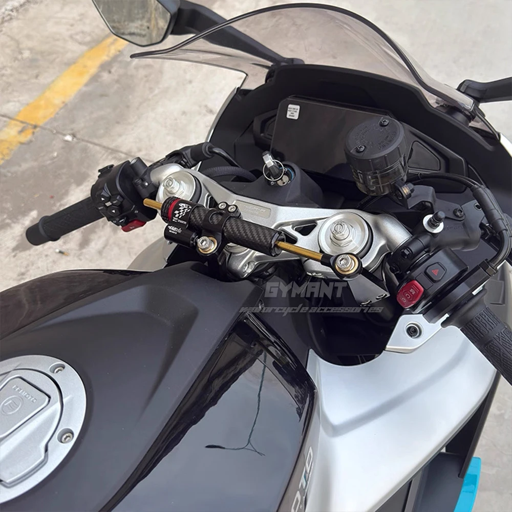 CFMOTO 675 SR-R รถจักรยานยนต์คาร์บอนไฟเบอร์พวงมาลัยกันโคลงชุดยึดสำหรับ CFMOTO 675SR-R 675SS 675SR 2024 2025