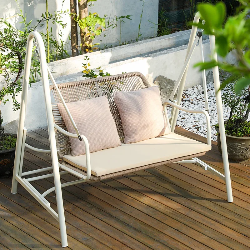 Modern Garden Patio Swings Hammocks Metal Comfortable Sex Patio Swings Hanging Rocking Chair Outdoor Furniture Columpiar LLPS