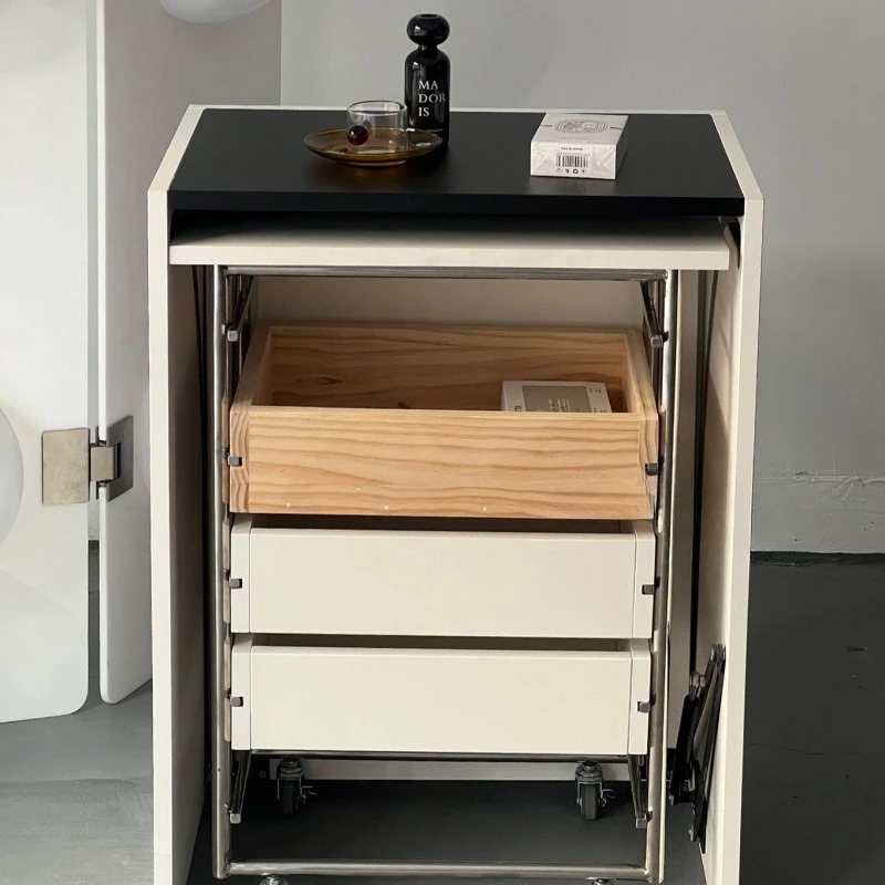 

Pre-used Solid Wood Folding Table Multi-functional Rectangular Invisible Bedside Table Can Be Used for Mobile Study and Office