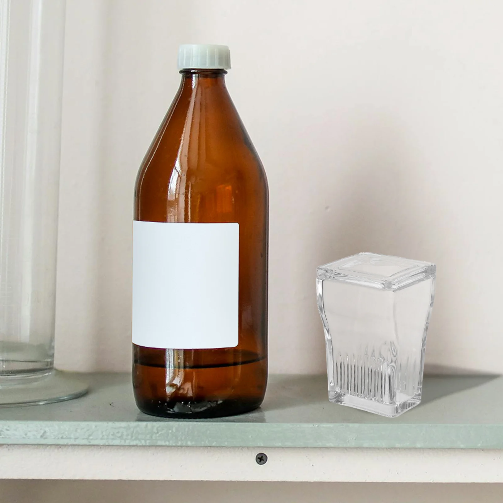 

Coplin Staining Jar Glass Dispenser Tank Slide Bottle Clear 9-slide Jars with Lids Microscope