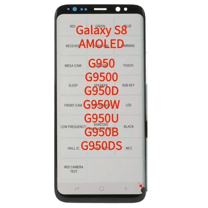 

100% AMOLED LCD For Samsung Galaxy S8 Lcd G950 G950F SM-G950F/DS G950B Display Touch Screen Digitizer Assembly