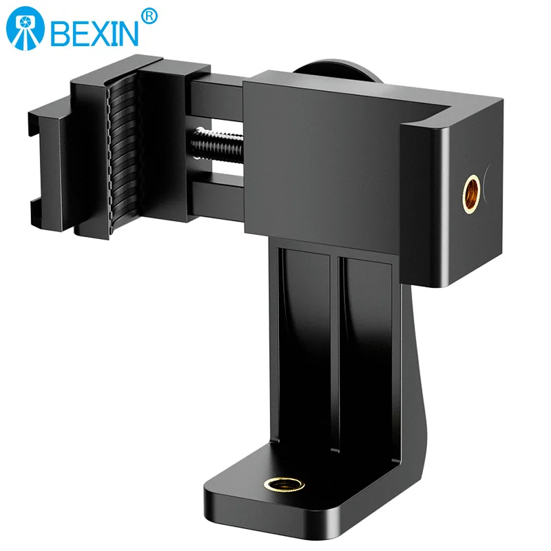 범용 휴대폰 클립, 360 도 삼각대 마운트 어댑터, 1/4 인치 나사, 아이폰용 조절 가능