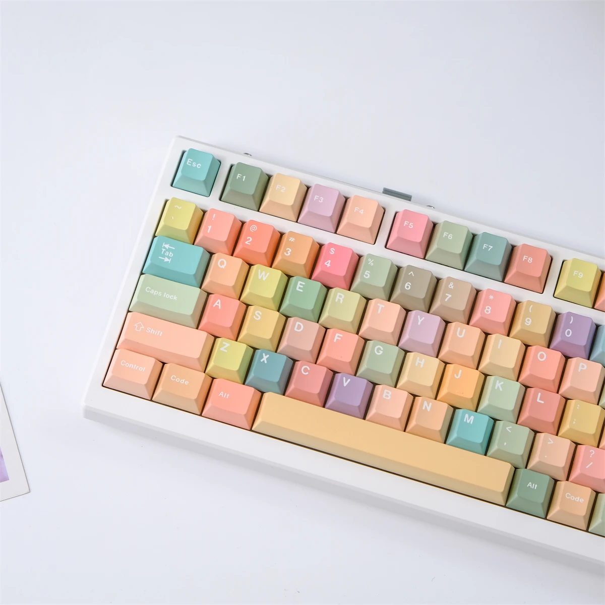 Teclas PBT de Color degradado para teclado mecánico, 147 teclas, Candy, perfil de cereza, sublimación para interruptores MX, juegos