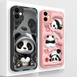Panda Case For Samsung A05 A05S Soft Liquid Silicone Back Cover For Samsung Galaxy A 05 Camera Protection Shockproof Phone Shell
