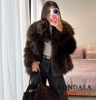 Vintage Fur Jacket Coat Women Autumn Winter Warm Casual Loose Coat Faux Fur Lapel Brown Coat 2025 Fashion Elegant Ladies Coat