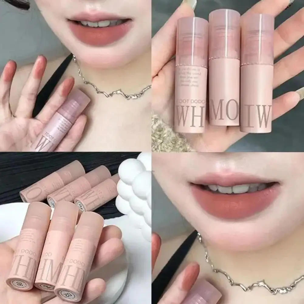 Toot dodo neue lippen balsam nebel samt lippen glasur leichte nebel schönheit als matte luft kosmetik schlamm mund rote lippe karotte lipsti p6o6