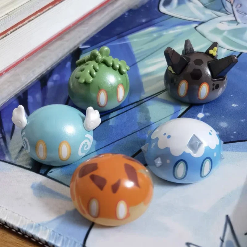 

Genuine Suplay Genshin Impact The Slime Series Cute Game Peripheral Mystery Box Cute Desktop Ornament Lovely Mini Figurines