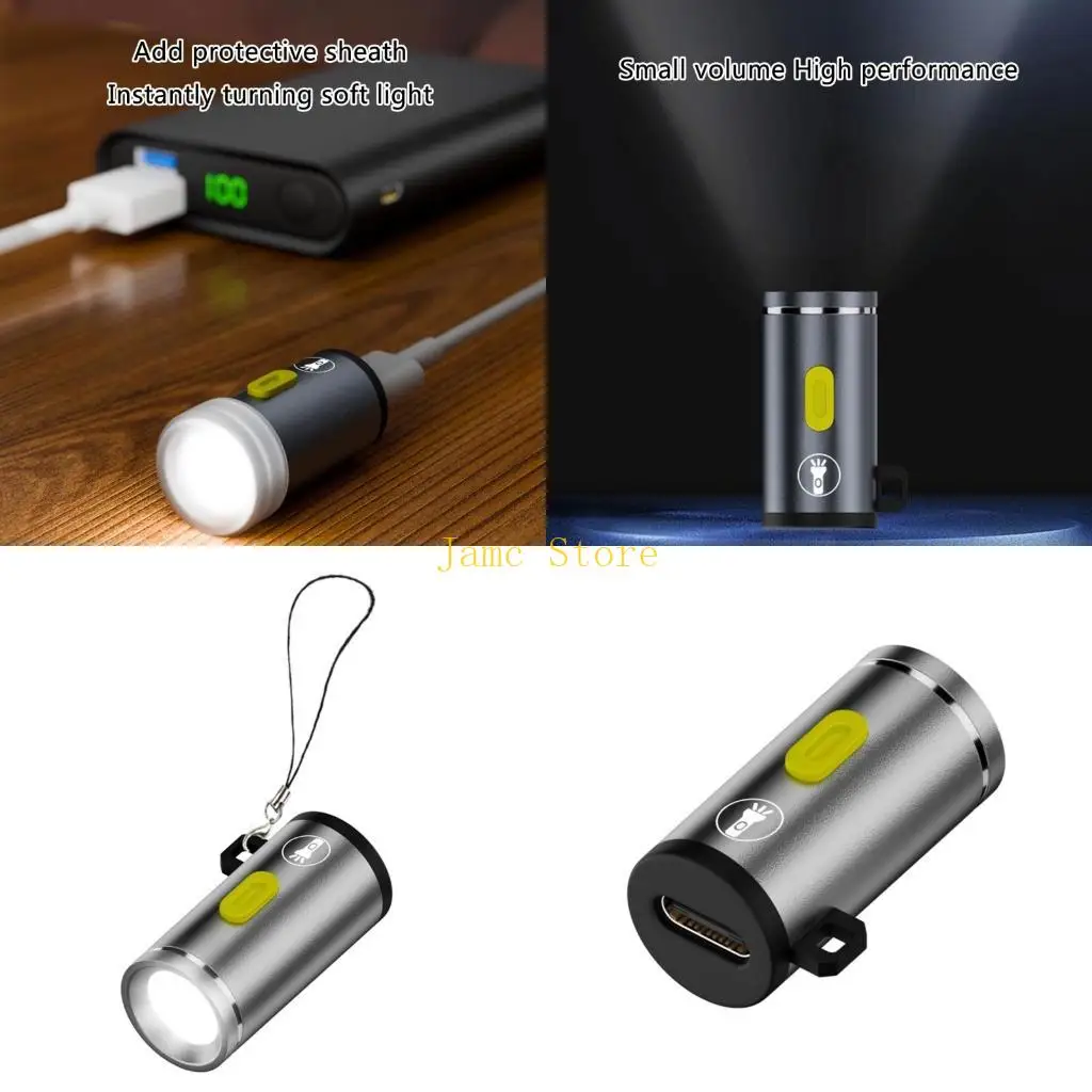 

LX0B Мини-фонарик типа C без батареи, мощный светодиодный светильник для универсального использования карманных фонариков