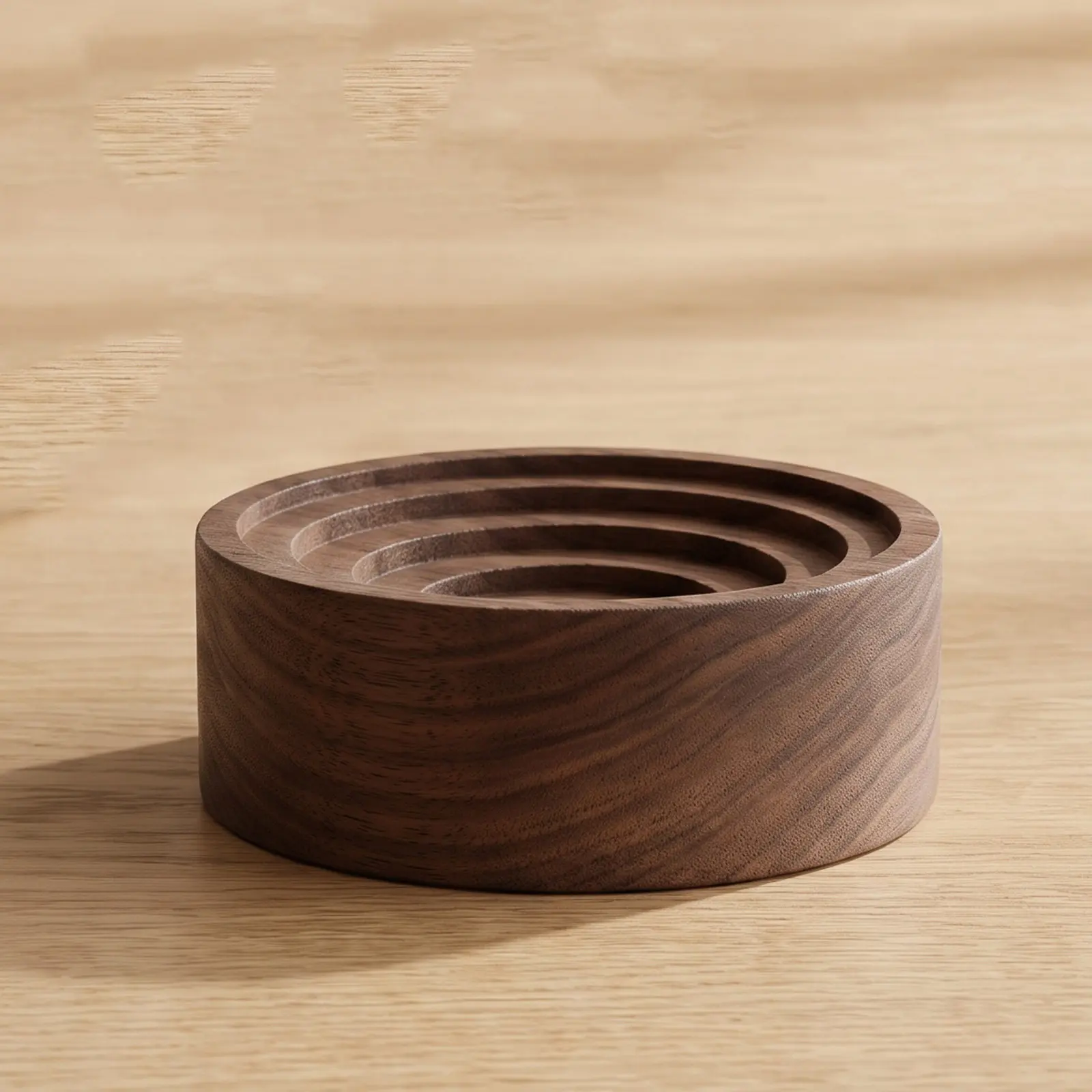 Round Wooden Essential Oil Diffuser Compact Passive Aromatherapy Diffuser for Car Nightstand Yoga Room Small Space Scent
