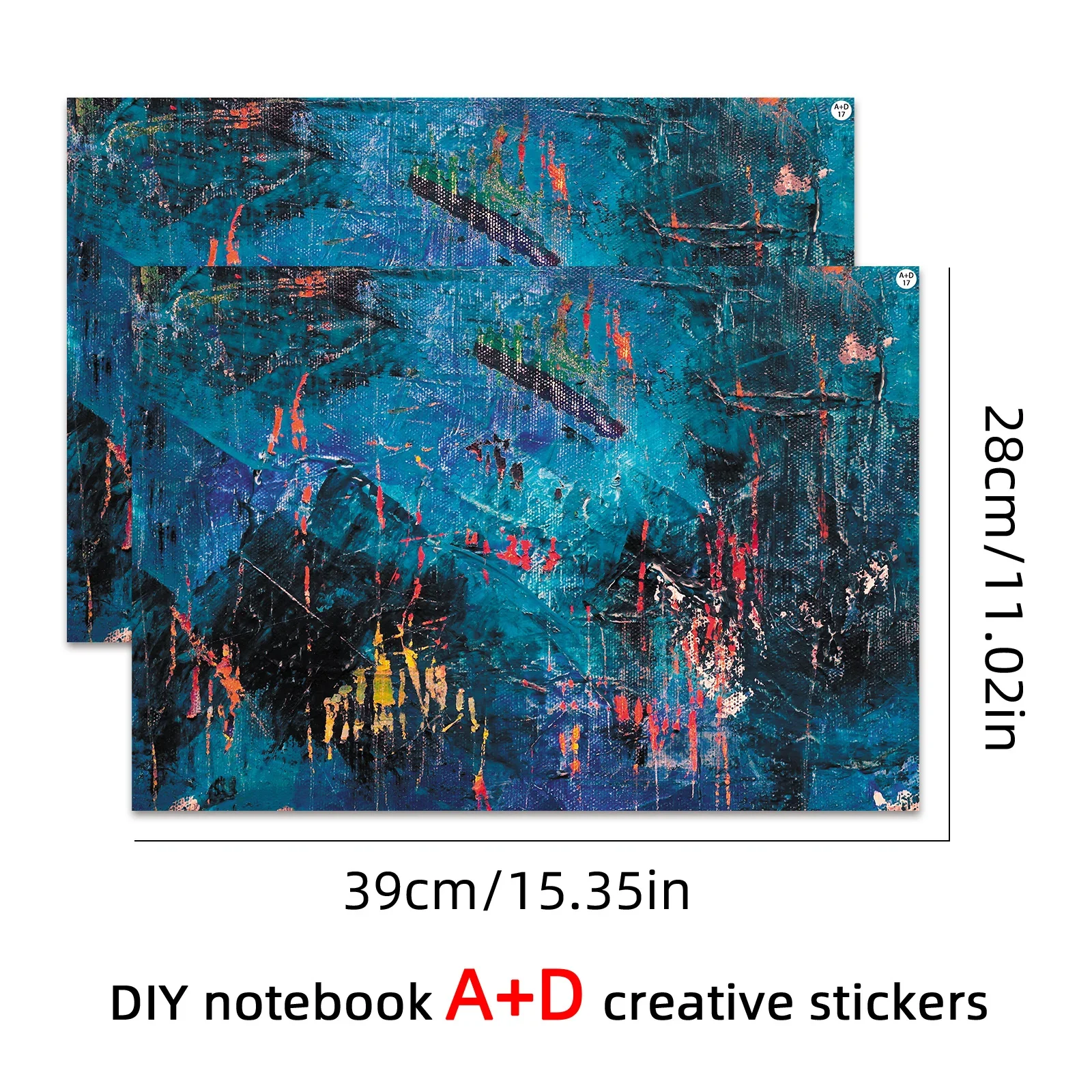 DIY 1 Set of 2 Piece Side-rendered Laptop Protective Film Colorful Self-adhesive Removable Laptop Decorative Sticker Decal