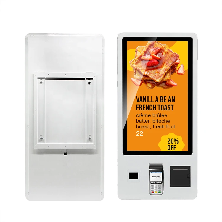 Floor Standing/ Wall Mount Self Service Machine Interactive Touch Screen Self Ordering Payment Kiosk For Convenience Store