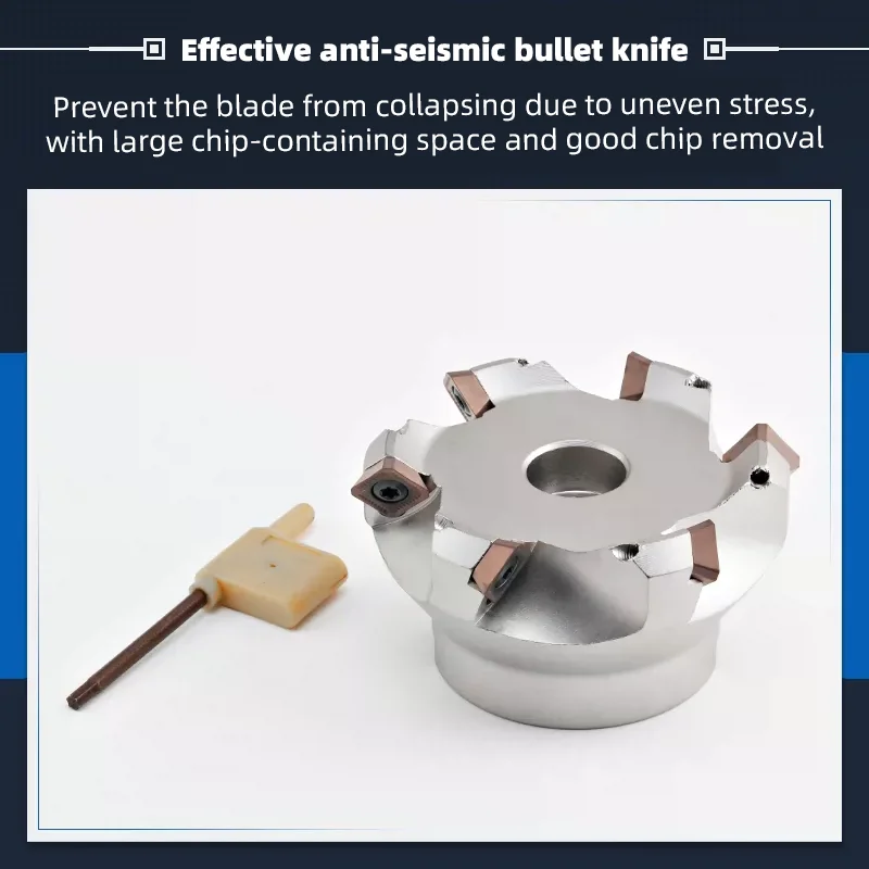 KaKarot KM Face Milling Cutter 50mm 63mm 80mm KM CNC Milling Tools For Inserts SEKT1204 Milling Machine Tool Holder For Multifix