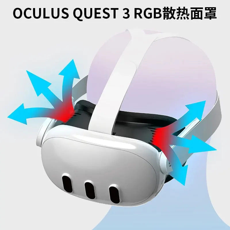 oculus quest3 Cooling Mask VR accessory quest3 RGB Fan Mask Breathable mask