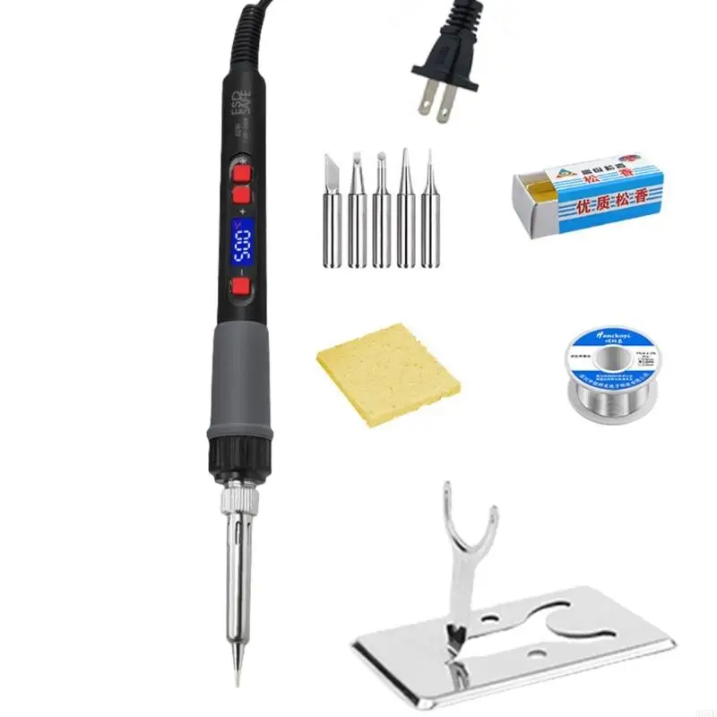 

Electric Soldering Iron 96W Adjustable Constant Temperature 180-500℃ Fast Heat M68E