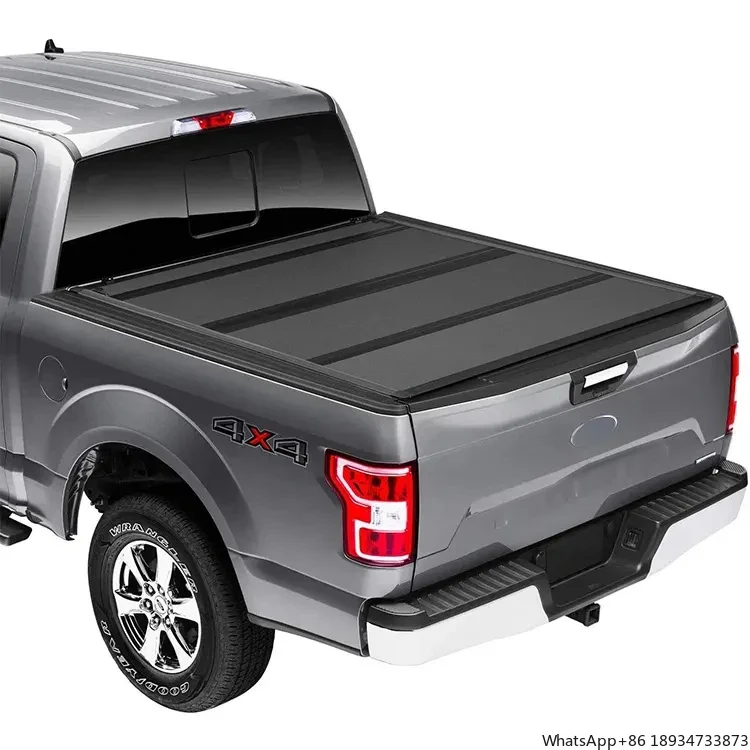 

XIANGTA 5'7'' Hard Folding Pickup Truck Bed Cover Tonneau Cover for 2013-2024 Ford F-150 Tundra Hilux Ram 1500 Ranger Navara