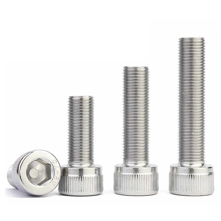 M6 M8 M10 M12 Fine Thread Hex Hexagon Socket Head Cap Screws 304 A2-70 Stainless Steel Allen Bolts Pitch 0.75/1.0/1.25/1.5mm