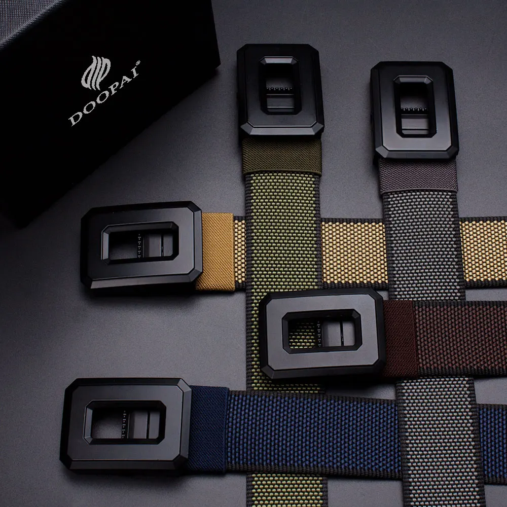 Men Belts Automatic Buckle Tactical Belt Women Fashion Canvas Belts Male Outdoor Fashion Designs Military Belts for Women