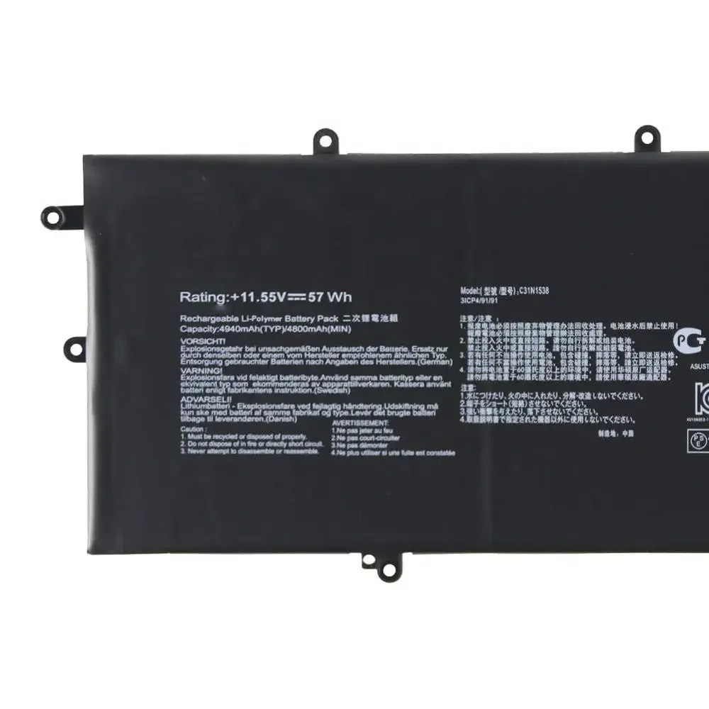 Imagem -02 - Bateria Original do Portátil para Asus Zenbook Flip Novo C31n1538 11.55v 57wh Q324ua Ux360ua Ux360uak