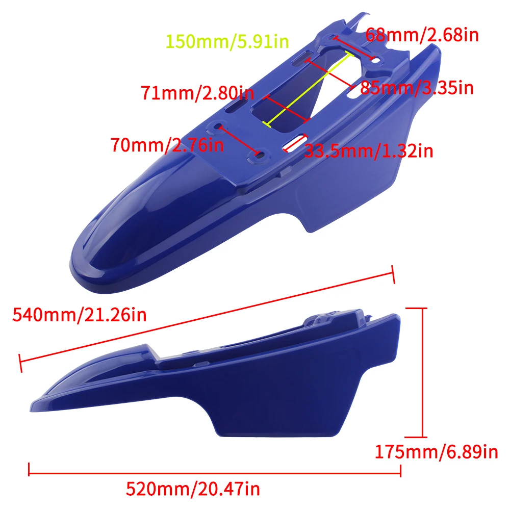 Motorcycle Fairing Front Fender Seat Fuel Tank Plastic Kit for Yamaha PW50 Motocross Accessories Pit Dirt Mini Bike