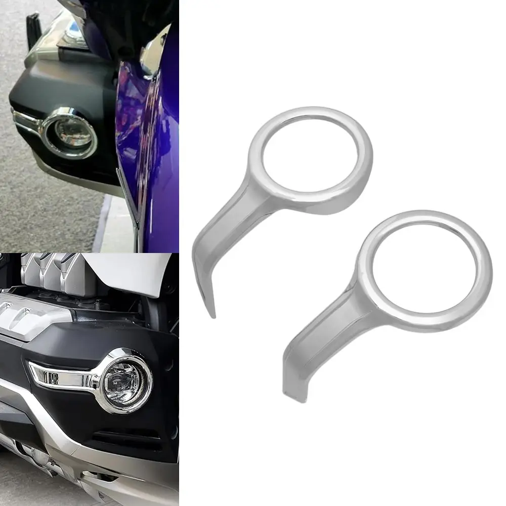 

2pcs ABS Fog Light Trim Rings For Honda Gold Wing GL1800 DCT/ Tour/ Airbag 2018-2025 Motorcycle Chrome Decoration Cover