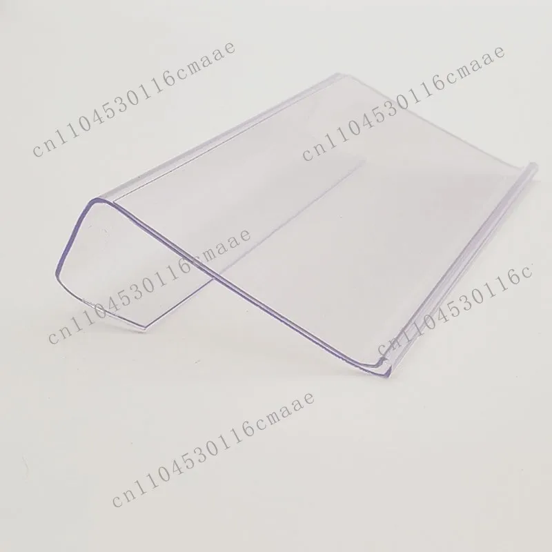 

New 50 Pieces of Plastic Transparent Shelf Label Holder Clip Product Logo Labels for Use in Food Storage Rooms, Supermarkets