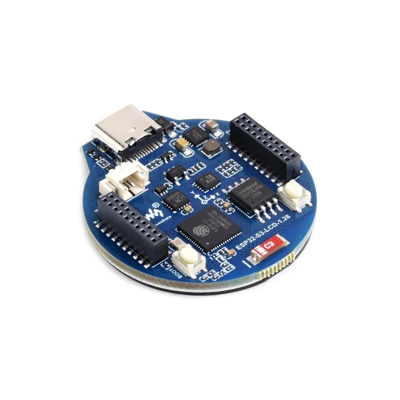 Carte MCU ESP32-S3 avec écran tactile embarqué de 1.28 pouces et capteur 6 axes, etc. processeur 32 bits LX7 touristes-core, Wi-Fi 2.4GHz