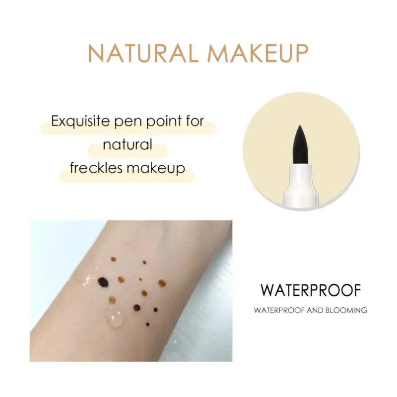 QIBEST Natural Lasting Simulation Point Freckles Pen 2 Colors Waterproof Is Not Blooming Liquid Eyeliner Pen Cosmetic Maquillage