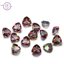 Hotsale 1-3ct High Quality Multicolor Spinel Stones Triangle 9x9MM Loose Gemstone Decoration Stone For Sale 10 pcs/pack