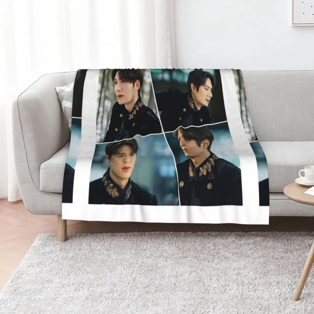 

Lee Min Ho The King Handsome Collage Throw Blanket anime warm winter Plaid Multi-Purpose Blankets