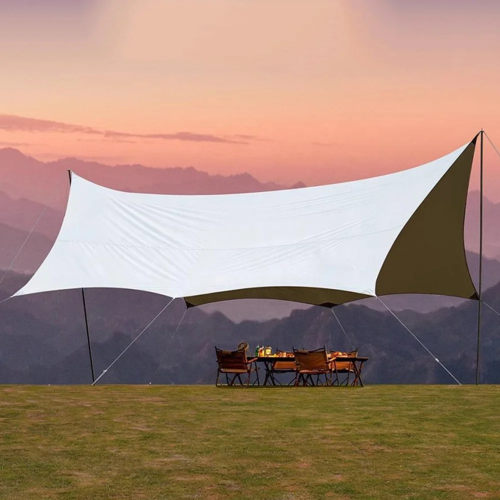 

Оптовая продажа 210D сотовый устойчивый к разрыву оксфордский солнцезащитный козырек водонепроницаемый садовый навес 3,3*5,3 м полюс гамак для кемпинга солнцезащитный козырек палатка