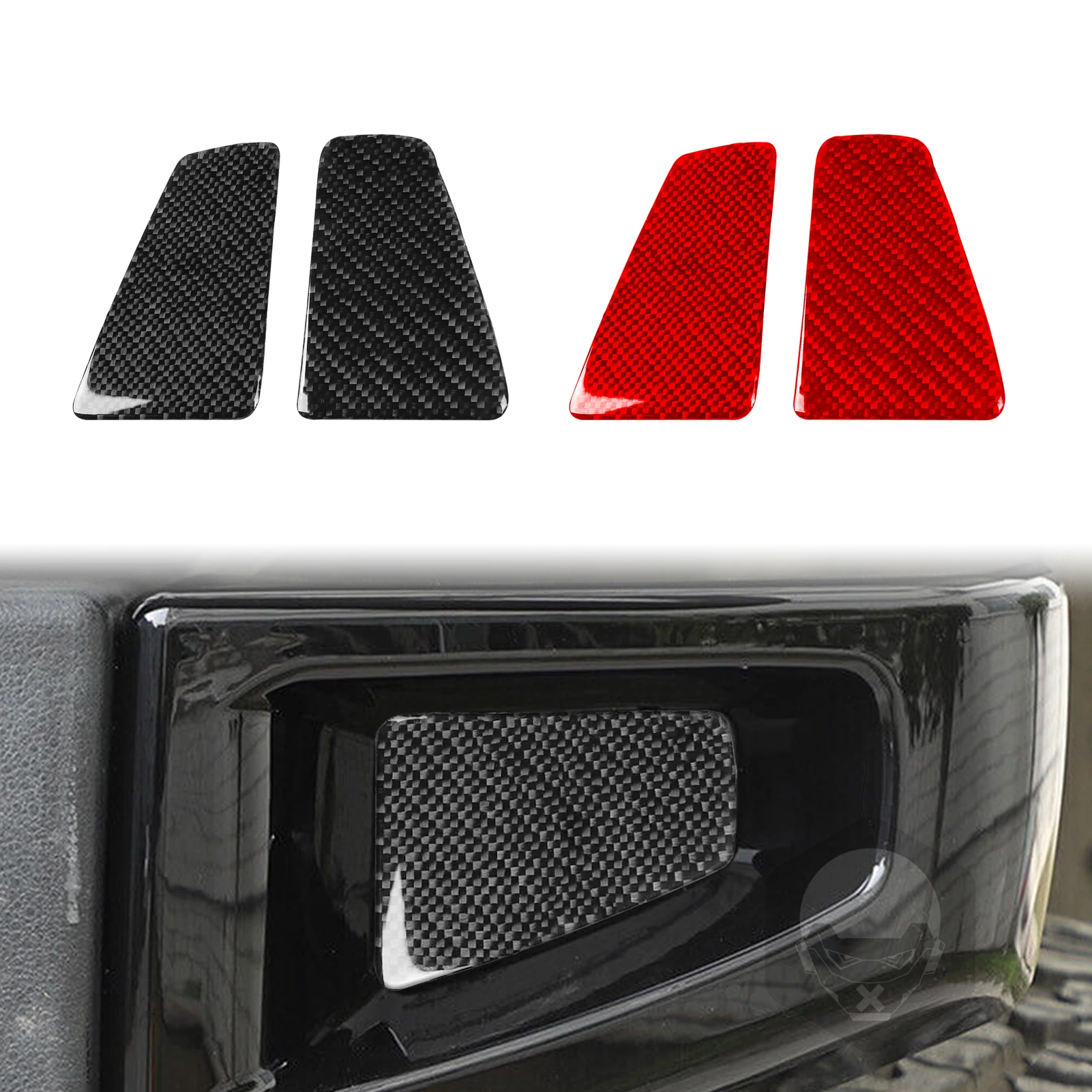 

For Hummer H2 2003 2004 2005 2006 2007 Refit Carbon Fiber Car Exterior Front Bumper Decoration Wood grain Accessories Sticker