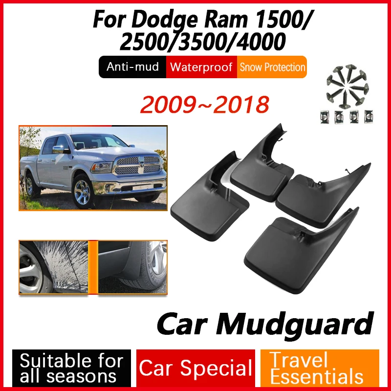 

Anti-splash Fits For Dodge Ram 1500 2500 3500 4000 2009~2018 Car Mud Guard Antifreeze Flap Splash Mudflaps Door Auto Accessories