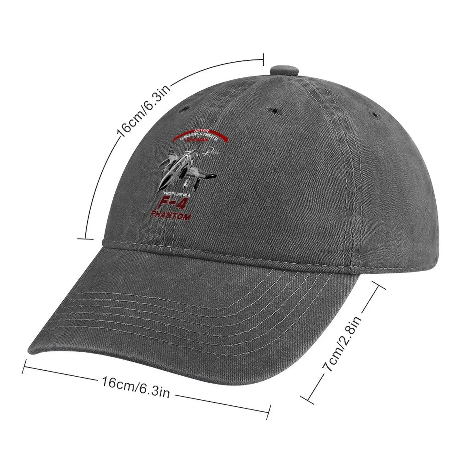 F4 Phantom Never underestimate an old man who flew in a F4 phantom Cowboy Hat New In The Hat hard hat Rugby Hat For Girls Men'S