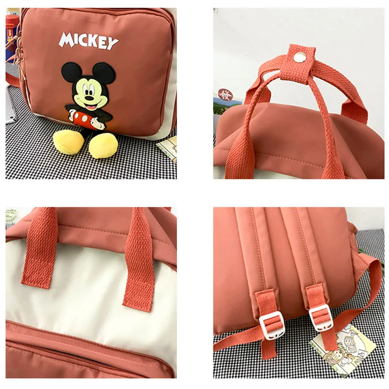 Disney Mickey Kids Backpack Luxury Brand Boys Girls Waterproof School Bags High Quality Large Capacity Kindergarten Backpacks